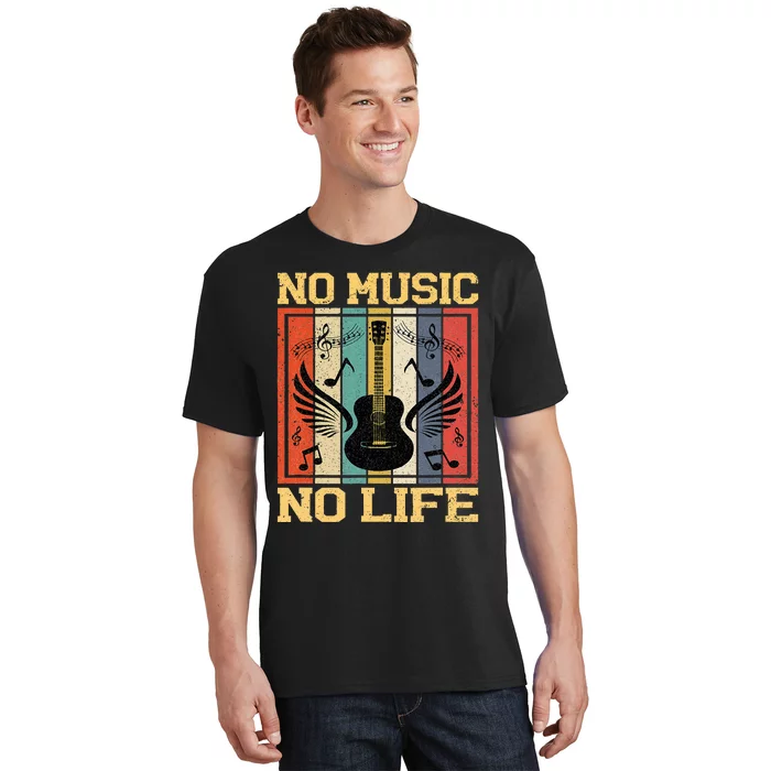 No Music No Life Musical Notes Musician T-Shirt