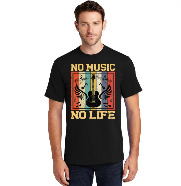 No Music No Life Musical Notes Musician Tall T-Shirt