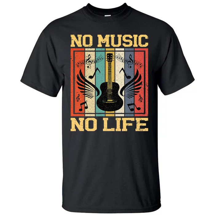 No Music No Life Musical Notes Musician Tall T-Shirt