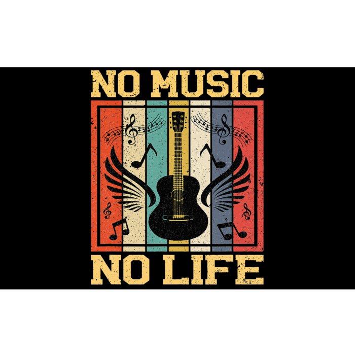 No Music No Life Musical Notes Musician Bumper Sticker