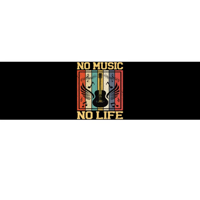 No Music No Life Musical Notes Musician Bumper Sticker