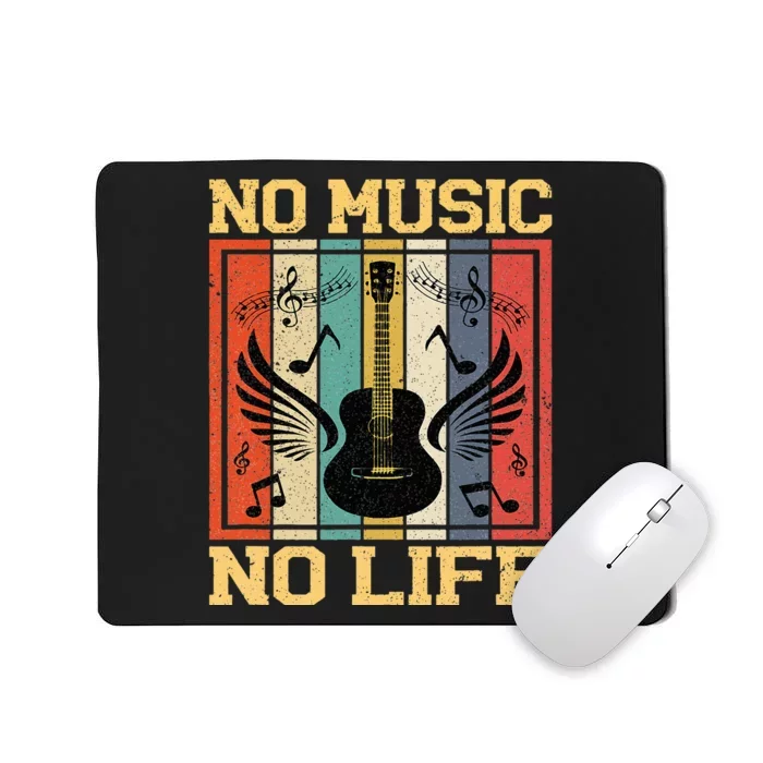 No Music No Life Musical Notes Musician Mousepad