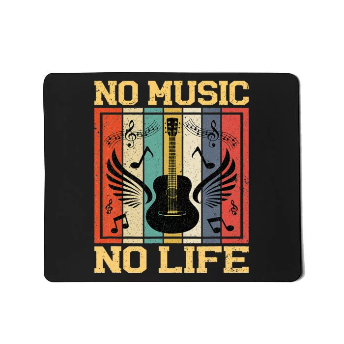 No Music No Life Musical Notes Musician Mousepad