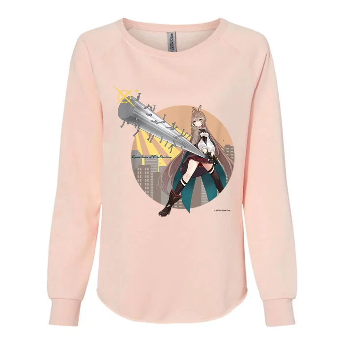 【Nanashi Mumei】holo No Graffiti Greatest Moments Womens California Wash Sweatshirt