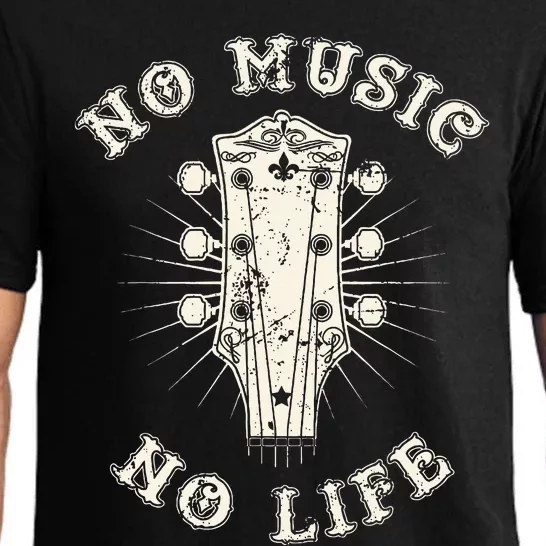 No Music No Life Music Lover Rhythm And Passion Retro Pajama Set