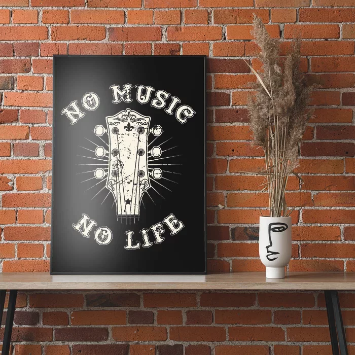 No Music No Life Music Lover Rhythm And Passion Retro Poster