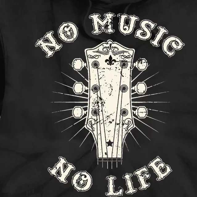 No Music No Life Music Lover Rhythm And Passion Retro Tie Dye Hoodie