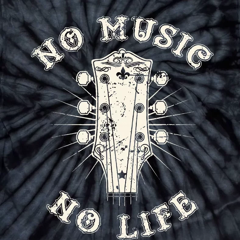 No Music No Life Music Lover Rhythm And Passion Retro Tie-Dye T-Shirt