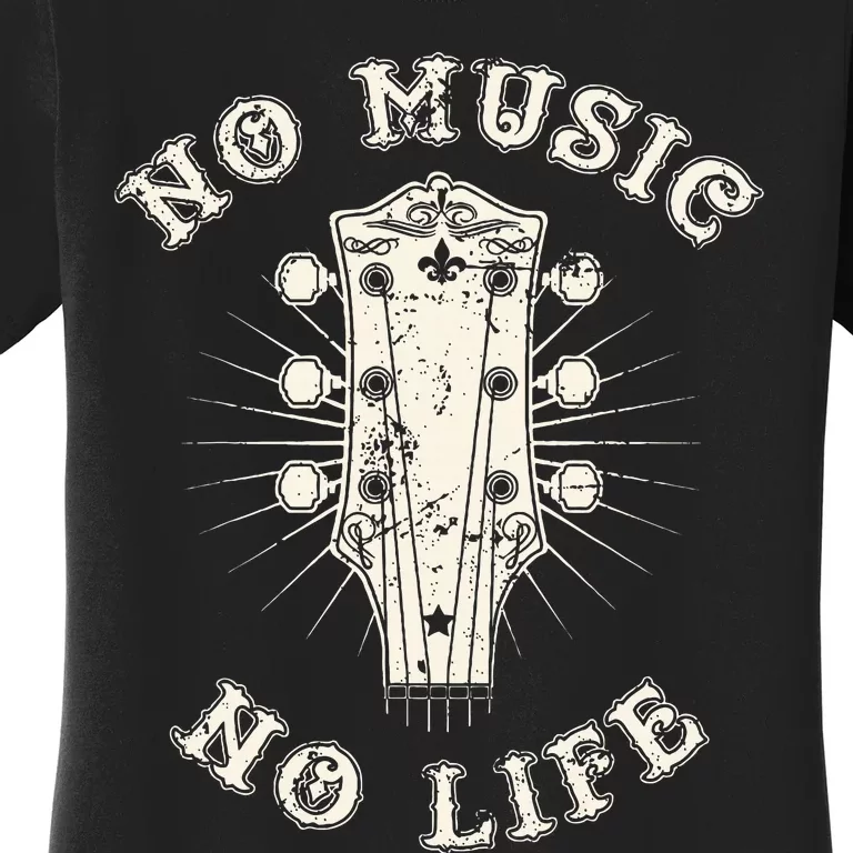 No Music No Life Music Lover Rhythm And Passion Retro Women's T-Shirt