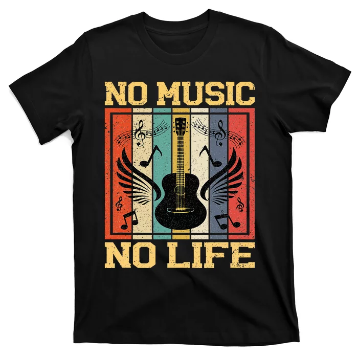 No Music No Life Musical Notes Musician T-Shirt