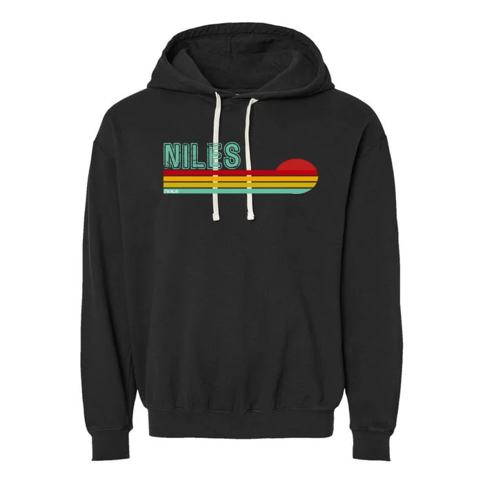 Niles Michigan Garment-Dyed Fleece Hoodie