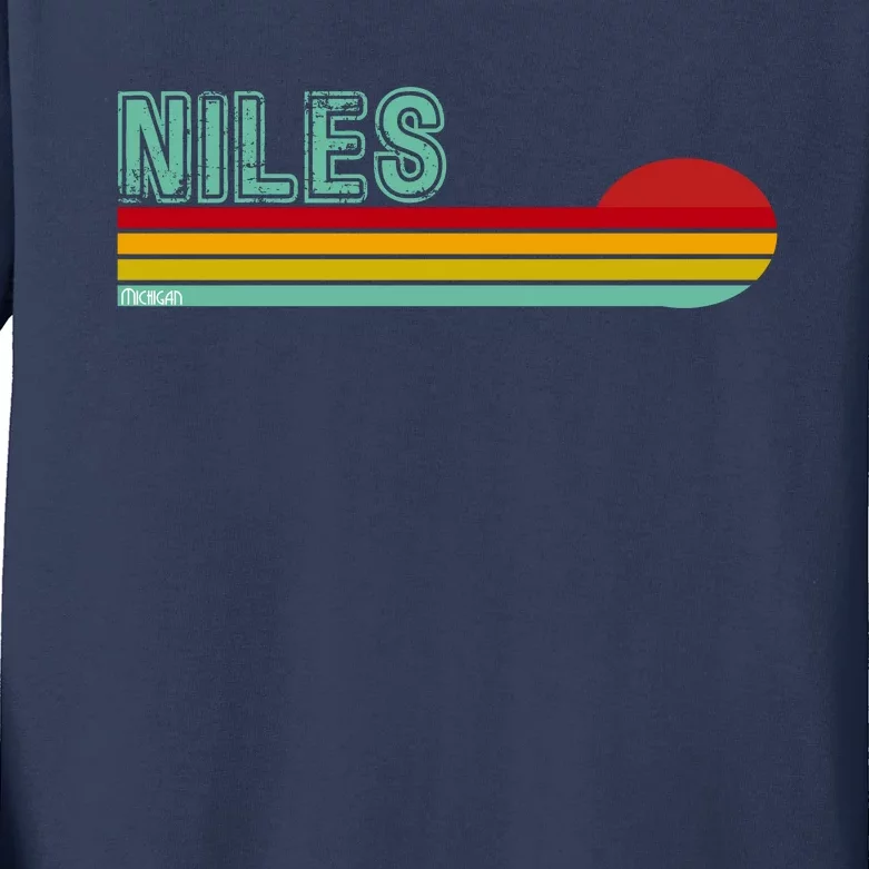 Niles Michigan Kids Long Sleeve Shirt