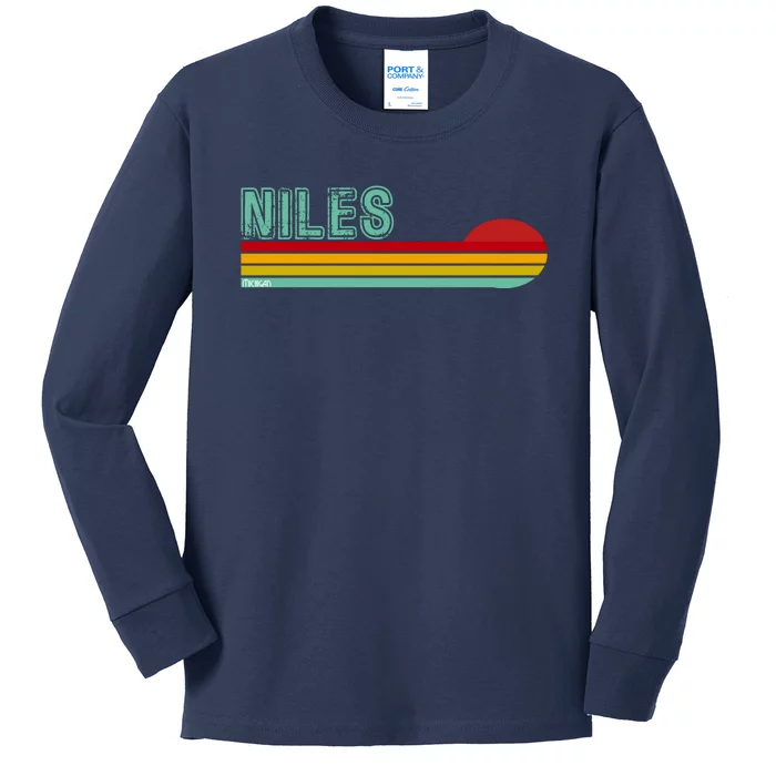 Niles Michigan Kids Long Sleeve Shirt