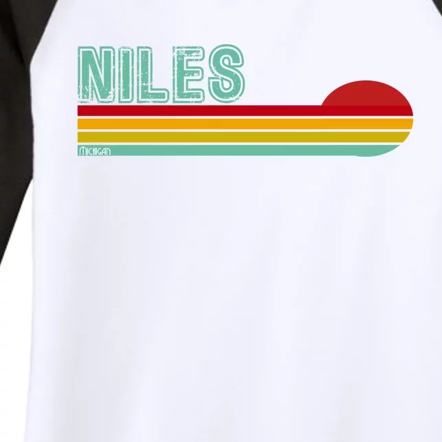 Niles Michigan Women's Tri-Blend 3/4-Sleeve Raglan Shirt