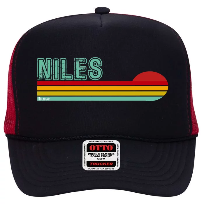 Niles Michigan High Crown Mesh Trucker Hat