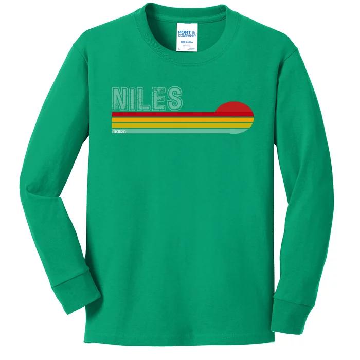 Niles Michigan Kids Long Sleeve Shirt