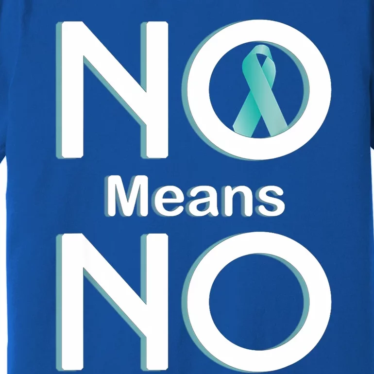 No Means No Sexual Assault Awareness Month Gift Premium T-Shirt