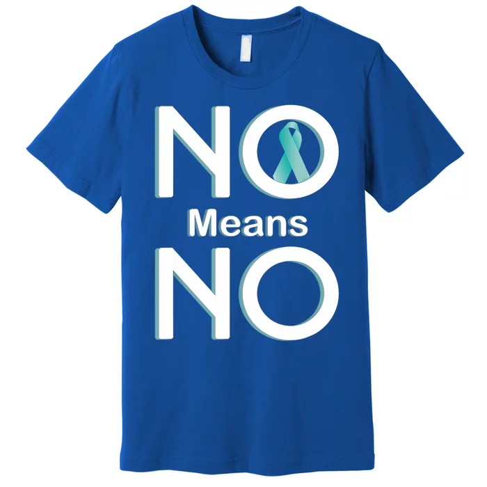 No Means No Sexual Assault Awareness Month Gift Premium T-Shirt