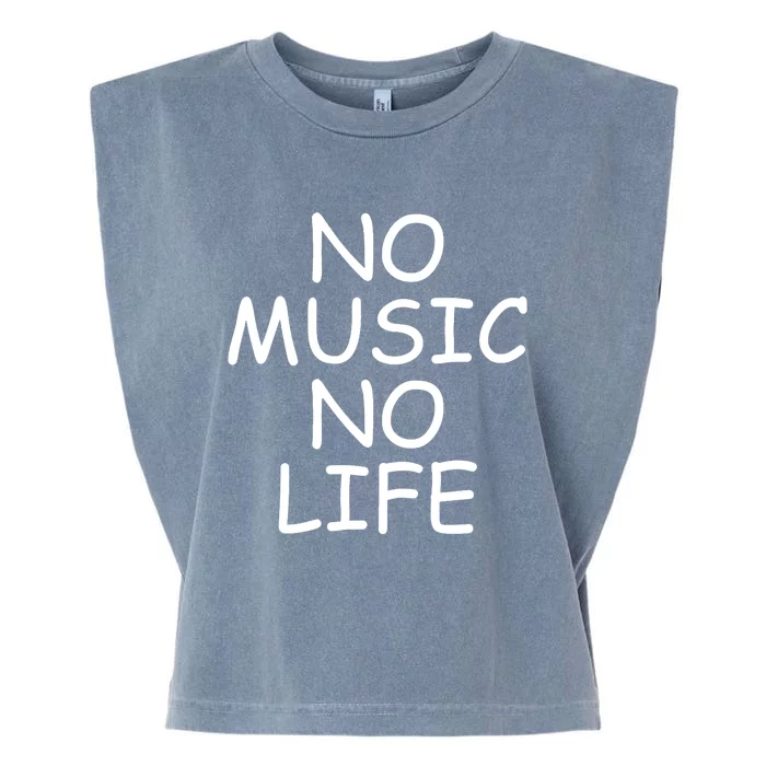 No Music No Life Garment-Dyed Women's Muscle Tee