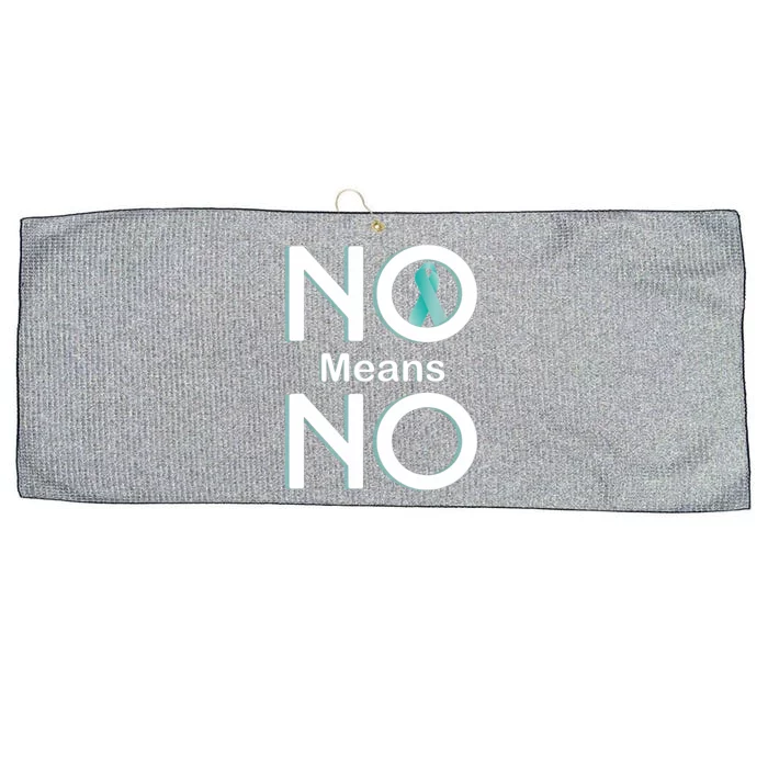 No Means No Sexual Assault Awareness Month Cute Gift Large Microfiber Waffle Golf Towel