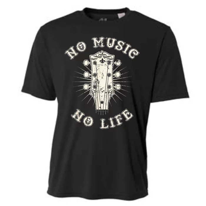 No Music No Life Music Lover Rhythm And Passion Retro Cooling Performance Crew T-Shirt