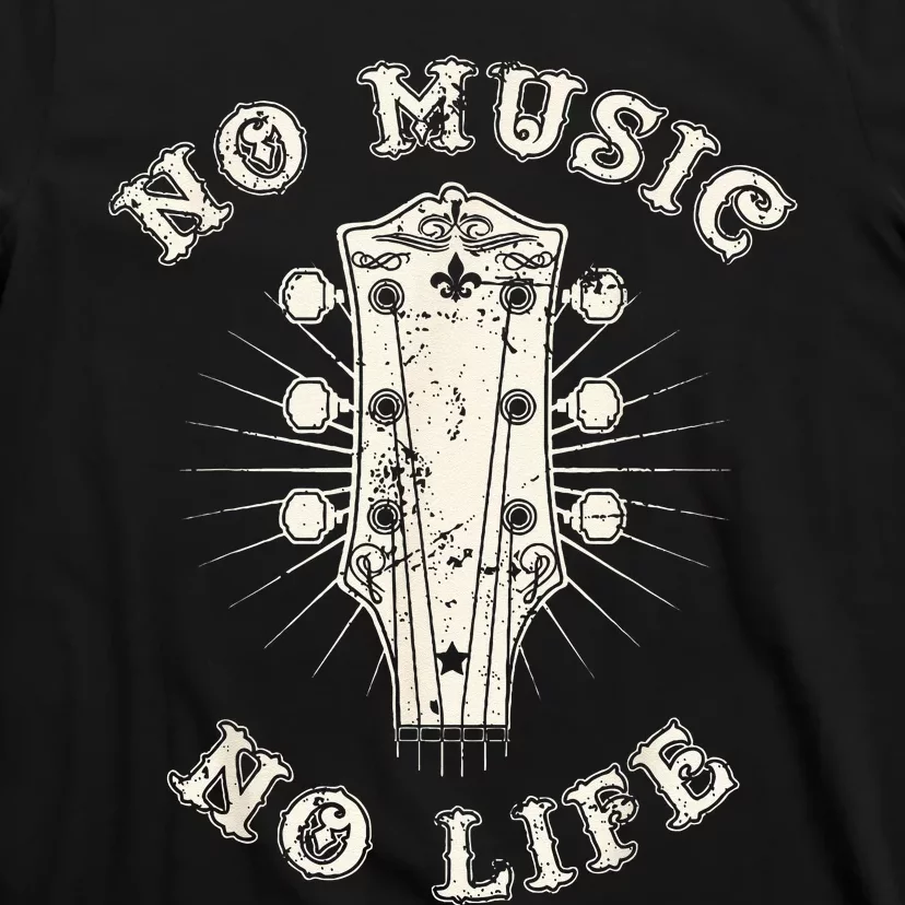 No Music No Life Music Lover Rhythm And Passion Retro T-Shirt