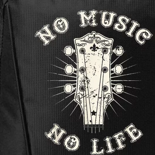 No Music No Life Music Lover Rhythm And Passion Retro City Backpack