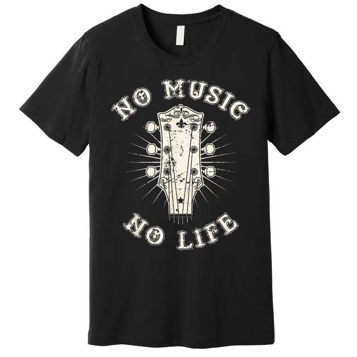 No Music No Life Music Lover Rhythm And Passion Retro Premium T-Shirt