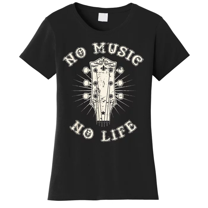 No Music No Life Music Lover Rhythm And Passion Retro Women's T-Shirt