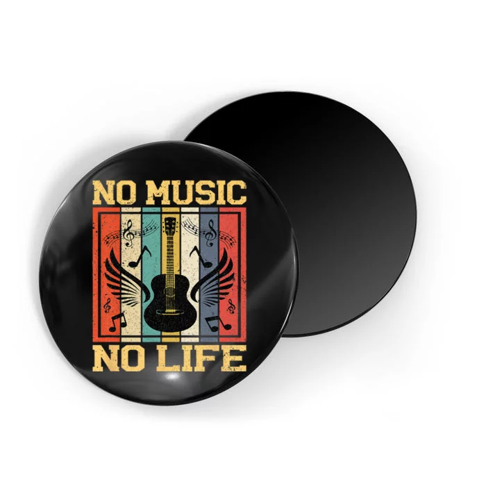 No Music No Life Musical Notes Musician Magnet