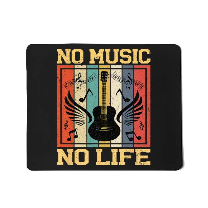 No Music No Life Musical Notes Musician Mousepad