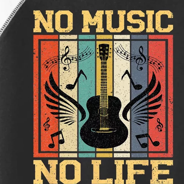 No Music No Life Musical Notes Musician Toddler Fine Jersey T-Shirt