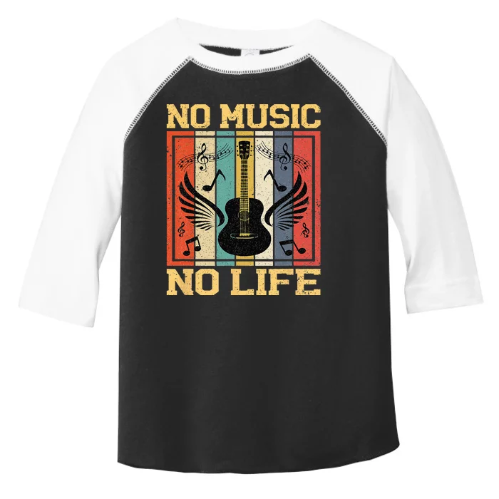 No Music No Life Musical Notes Musician Toddler Fine Jersey T-Shirt