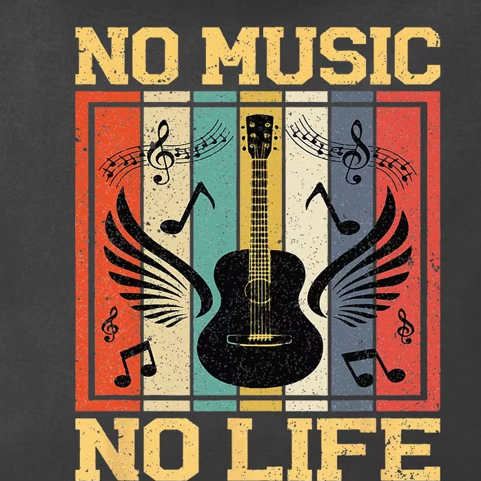 No Music No Life Musical Notes Musician Zip Tote Bag