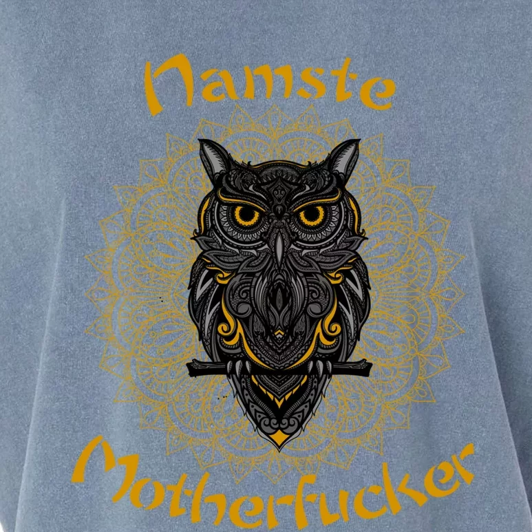 Namaste Motherfucker Owl Lotus Hand Fatima Yoga Gift Garment-Dyed Women's Muscle Tee