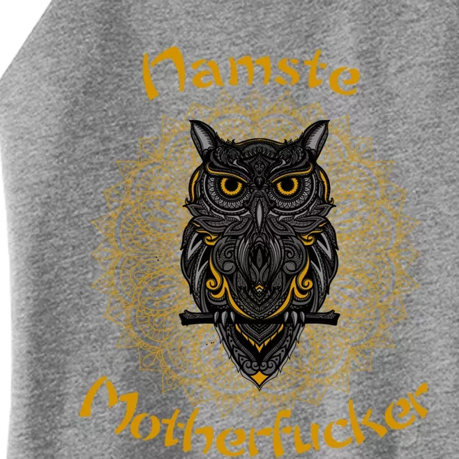 Namaste Motherfucker Owl Lotus Hand Fatima Yoga Gift Women’s Perfect Tri Rocker Tank