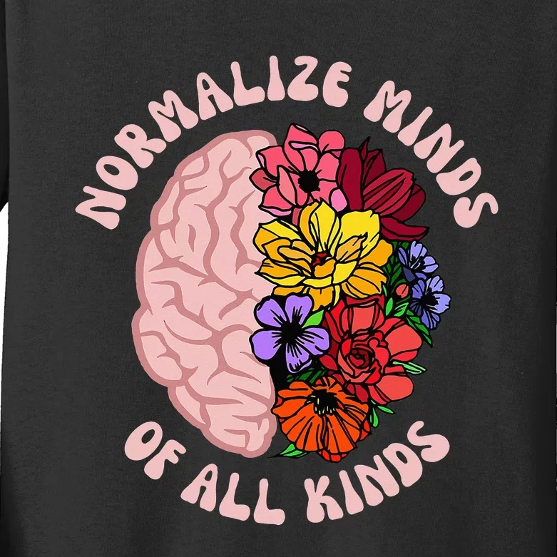 Normalize Minds Of All Kinds Autism Awareness Kids Long Sleeve Shirt