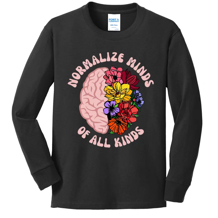 Normalize Minds Of All Kinds Autism Awareness Kids Long Sleeve Shirt