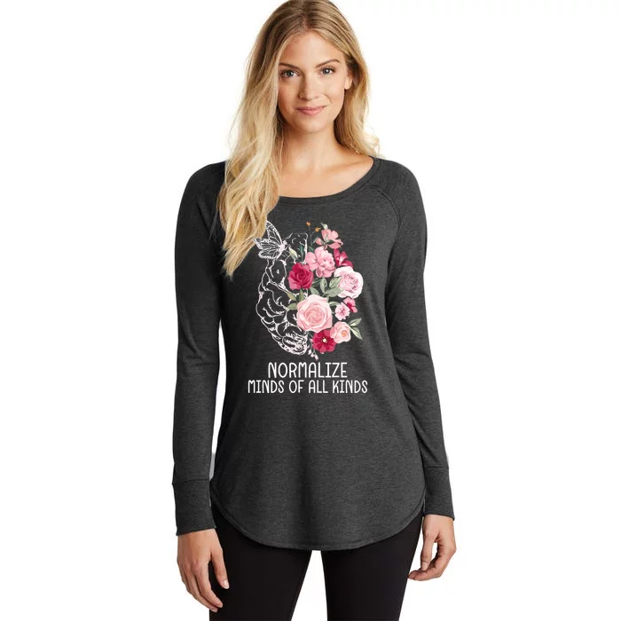 Normalize Minds Of All Kinds Autism Neurodiversity Inclusion Women's Perfect Tri Tunic Long Sleeve Shirt