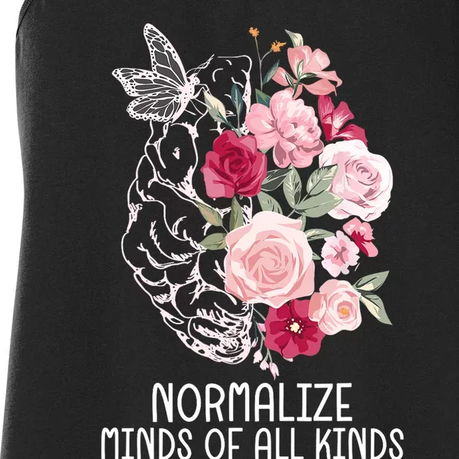 Normalize Minds Of All Kinds Autism Neurodiversity Inclusion Women's Racerback Tank