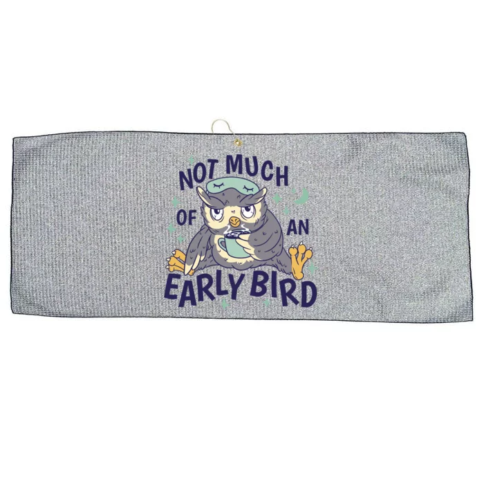 Not Much Of An Early Bird Owl Large Microfiber Waffle Golf Towel