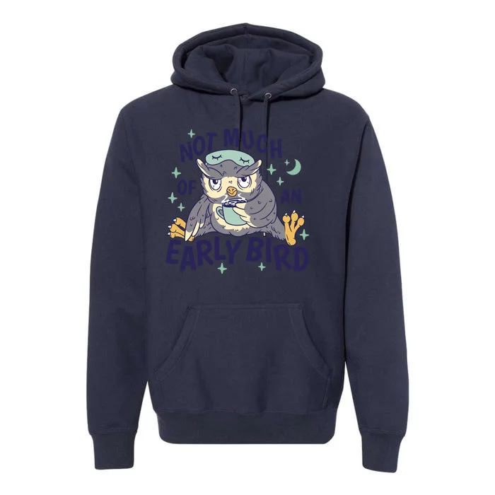 Not Much Of An Early Bird Owl Premium Hoodie