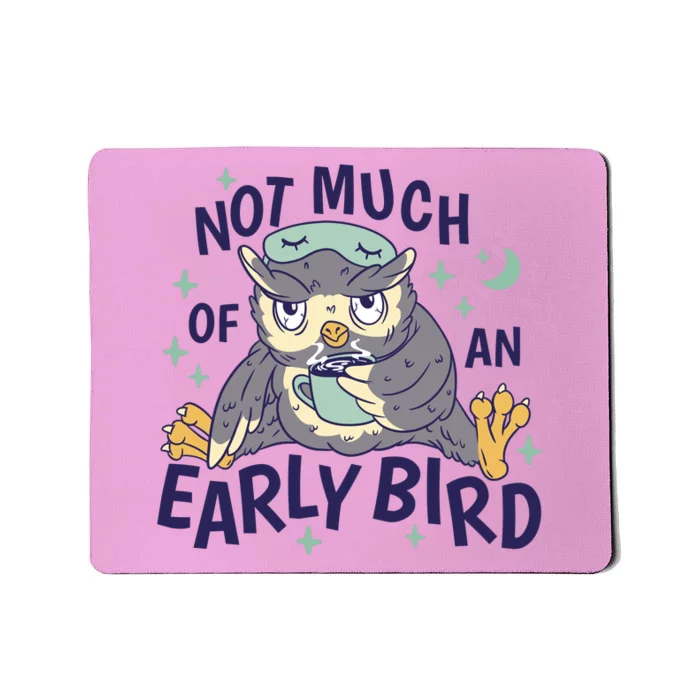 Not Much Of An Early Bird Owl Mousepad