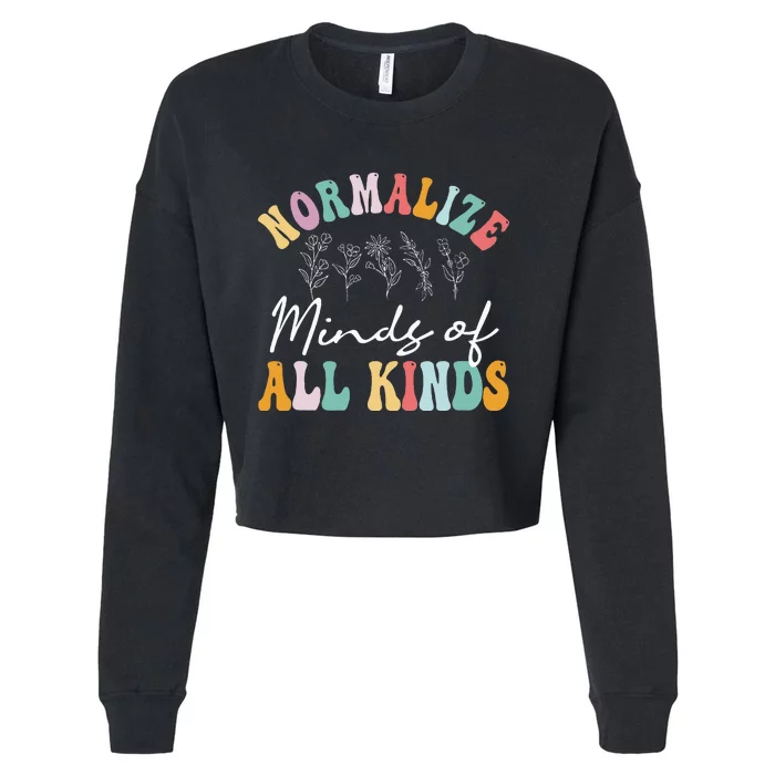 Normalize Minds Of All Kinds Autism Awereness Cropped Pullover Crew