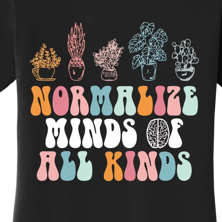 Normalize Mind Of All Kinds Retro Autism Awareness Autism Month Women's T-Shirt