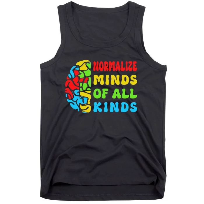 Normalize Minds of All Kinds Autism Awereness Neurodiversity Tank Top