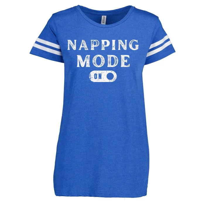 Napping Mode On Enza Ladies Jersey Football T-Shirt