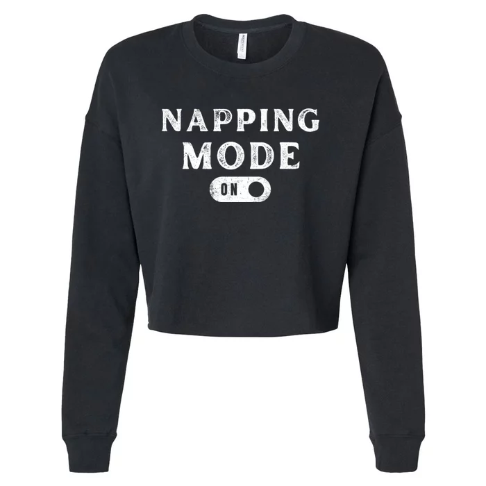 Napping Mode On Cropped Pullover Crew