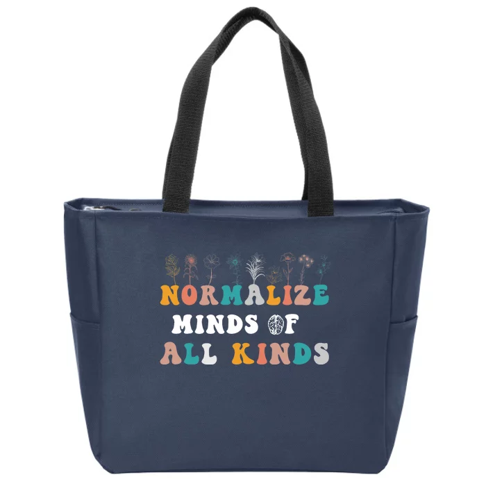 normalize minds of all kinds autism Awareness Zip Tote Bag