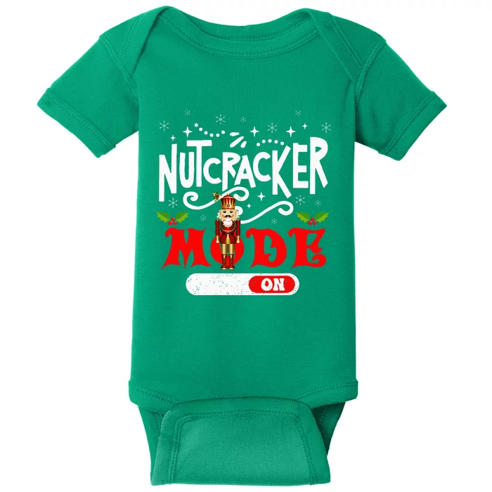 Nutcracker Mode On Dance Ballet Love Christmas Pajamas Baby Bodysuit